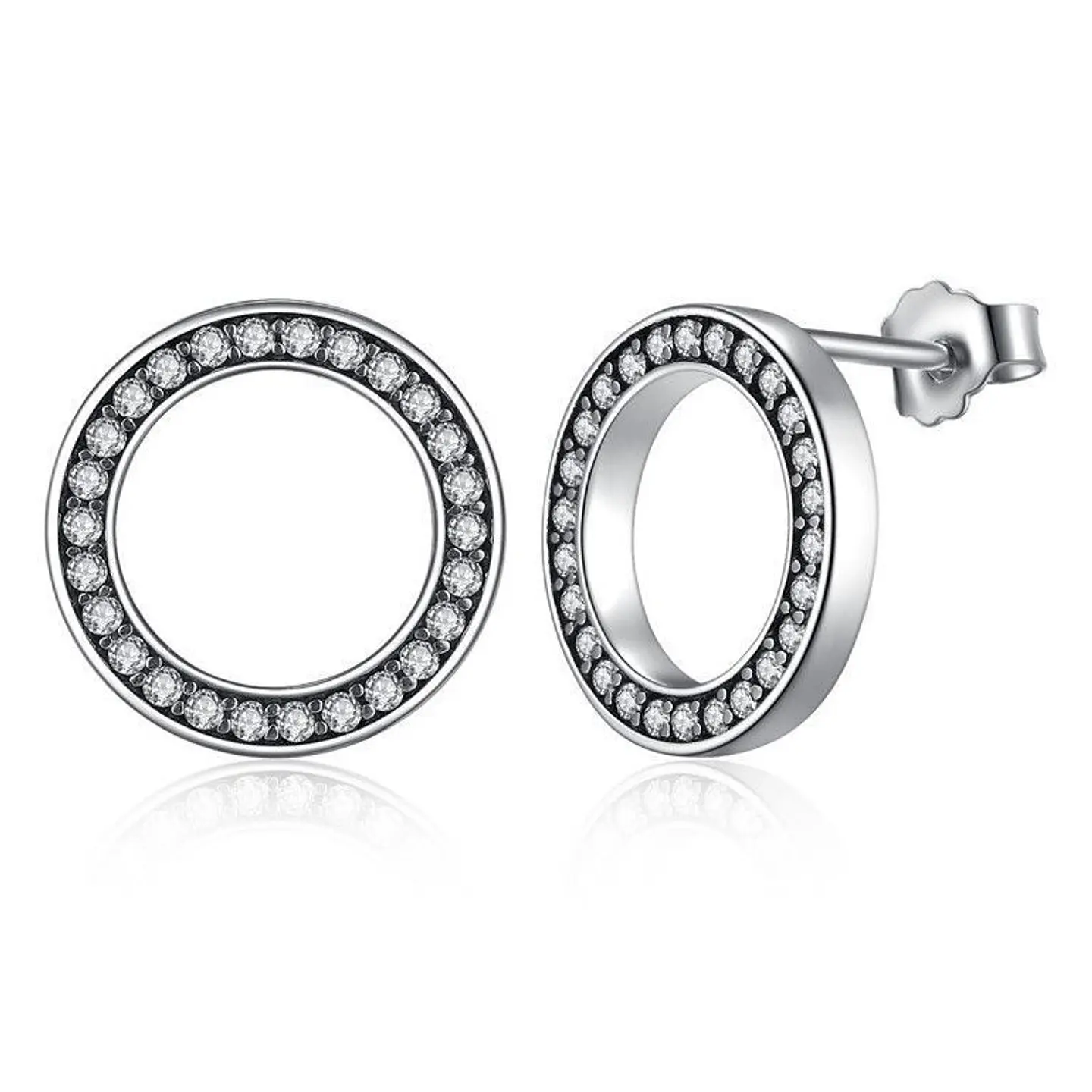 Aros Plata 925 Circulares con Circones 1
