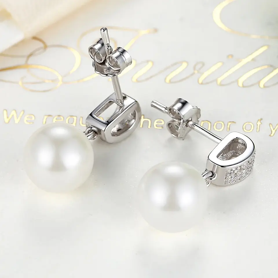 Aros Plata 925 Perla Blanca y Circones 4