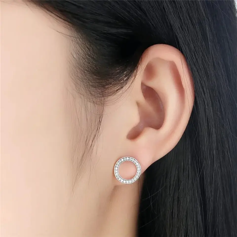 Aros Plata 925 Circulares con Circones 2