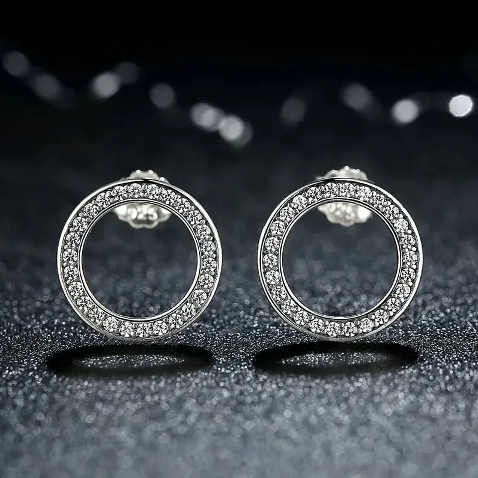 Aros Plata 925 Circulares con Circones 4