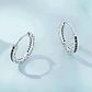 Aros Plata 925 Argollas Huggies Circones Negros - Miniatura 4