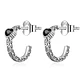 Aros Plata 925 Semi Argolla Corazon - Miniatura 1