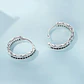 Aros Plata 925 Argollas Huggies Circones Negros - Miniatura 5