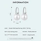 Aros Plata 925 Perla Colgante Blanca - Miniatura 6