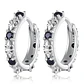 Aros Plata 925 Argollas Huggies Onix Color Negro - Miniatura 1