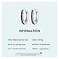 Aros Plata 925 Argollas Huggies Circones Negros - Miniatura 8