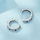 Aros Plata 925 Argollas Huggies Onix Color Negro - Miniatura 5