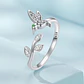 Anillo Plata 925 Colibri Picaflor con Hojas - Miniatura 5