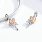 Charm Dije Plata 925 Rosa Dorada - Miniatura 3