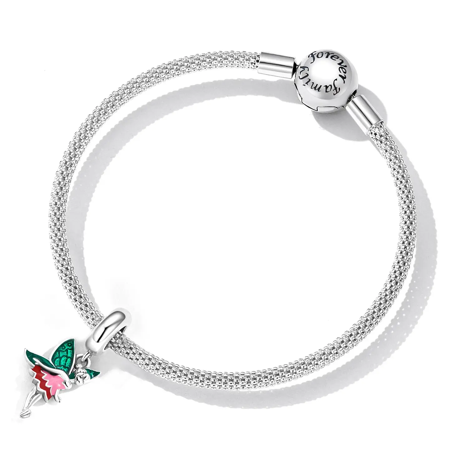 Charm Dije Plata Hada Elfo Colorida 2