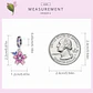 Charm Dije Plata Flor Purpura con Mariposa - Miniatura 6