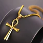 Colar Colgante Cruz Egipcia Ankh Acero 50mm Dorada - Miniatura 2