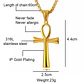 Colar Colgante Cruz Egipcia Ankh Acero 50mm Dorada - Miniatura 3