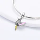 Charm Dije Colgante colibrí Ave Tricolor - Miniatura 2