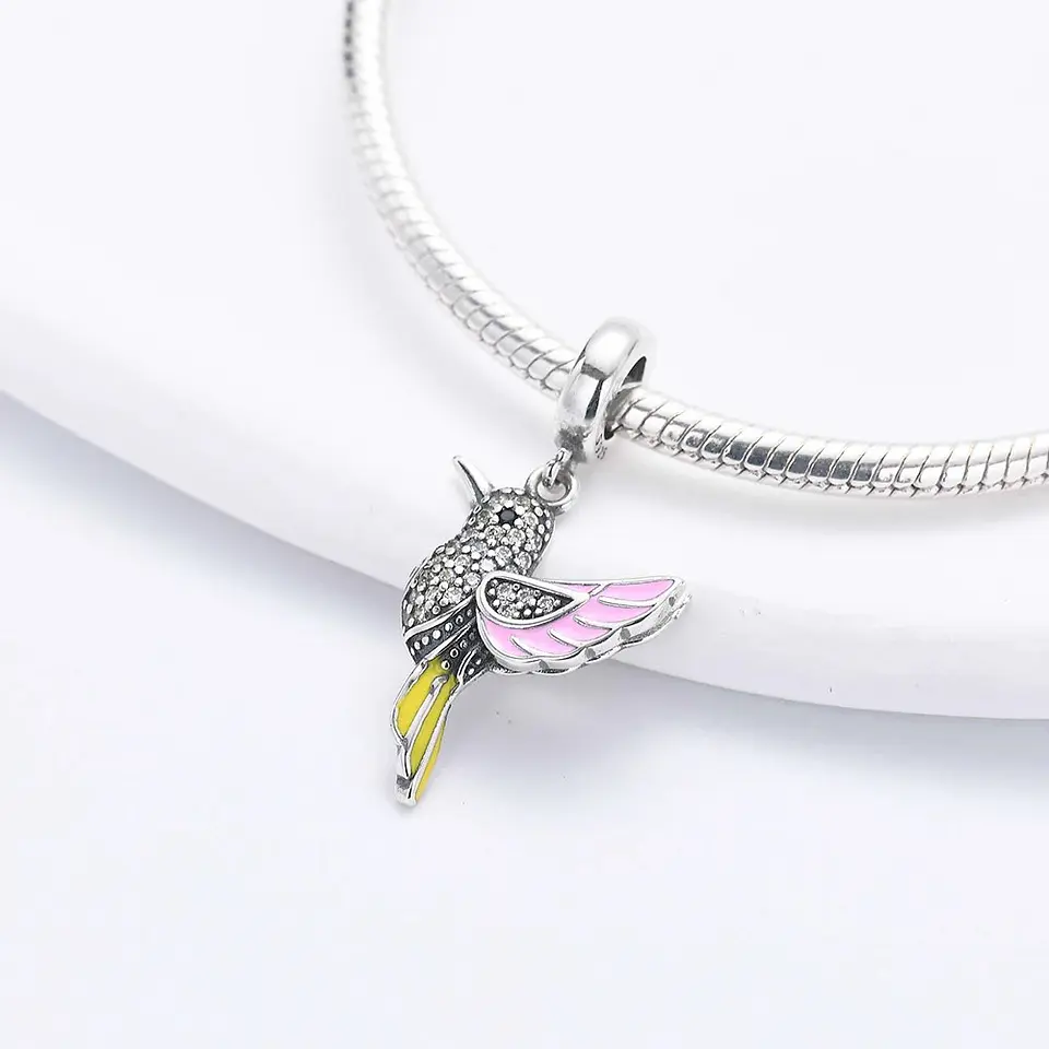 Charm Dije Colgante colibrí Ave Tricolor 2