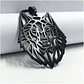 Collar Cabeza Lobo Wolf Acero Geométrico Negro - Miniatura 2