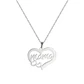 Collar Acero Mama Dos Corazones Plateado - Miniatura 1