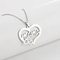 Collar Acero Mama Dos Corazones Plateado - Miniatura 2