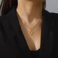 Colgante Collar Estrella David Biselada Acero Dorado - Miniatura 2