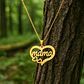 Collar Acero Mama Dos Corazones Dorado - Miniatura 4