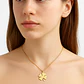 Colgante Collar trébol 4 Hojas 1111 Acero Dorado - Miniatura 3