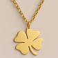 Colgante Collar trébol 4 Hojas 1111 Acero Dorado - Miniatura 6