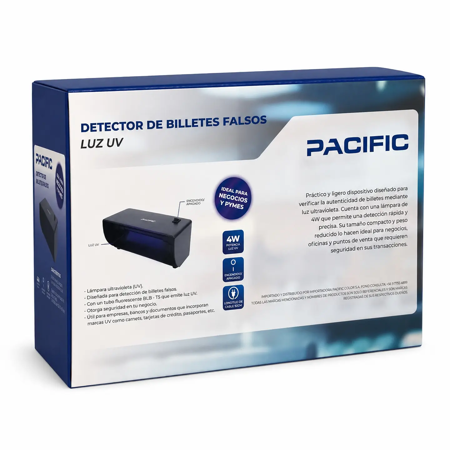 Detector de Billetes Falsos Luz UV 4W Pacific PAC-01-051 5