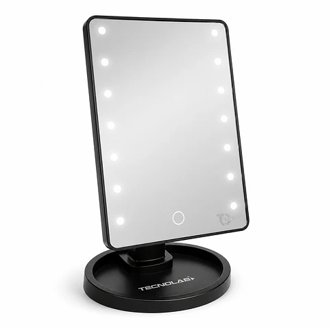 Espejo Táctil LED 5X Tecnolab TL211 Negro