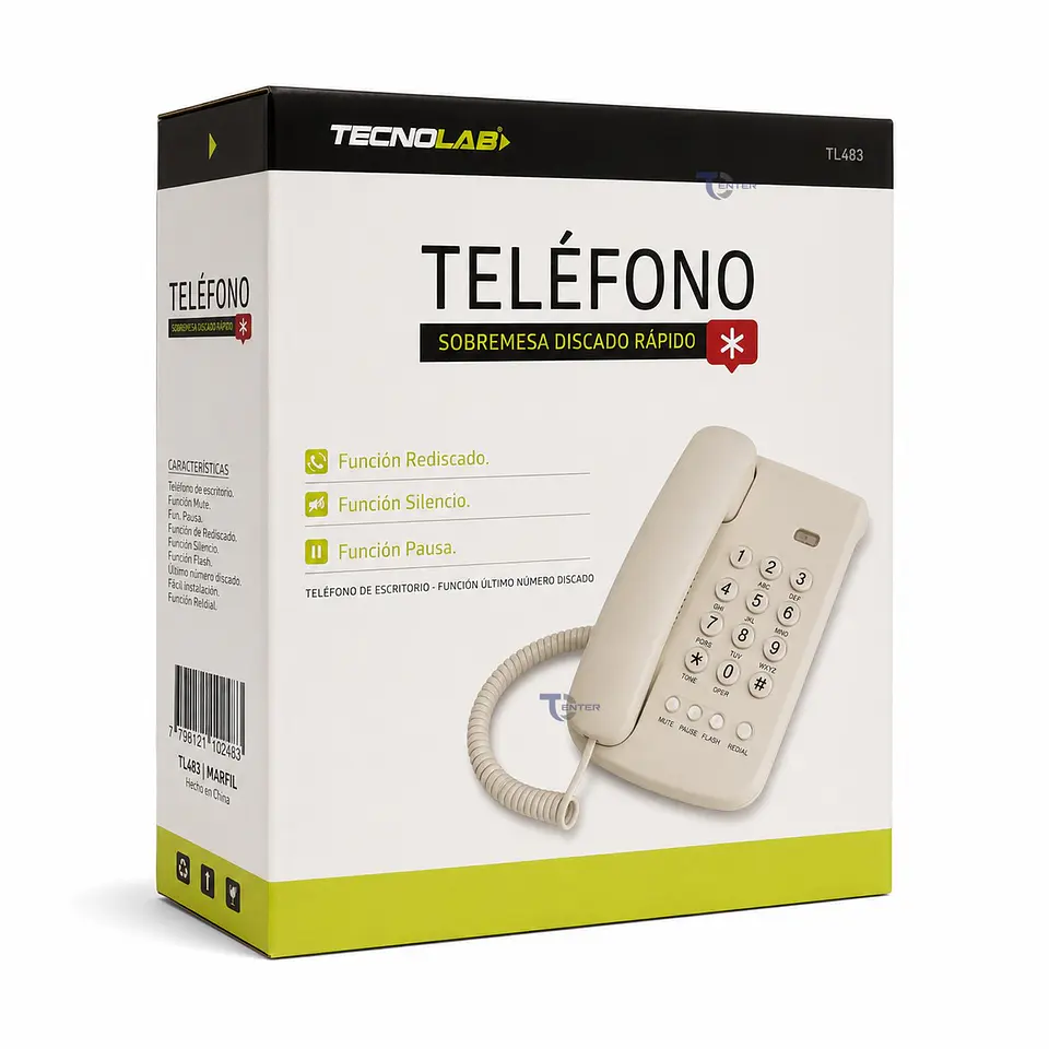 Teléfono Sobremesa Tecnolab TL483 Blanco 5