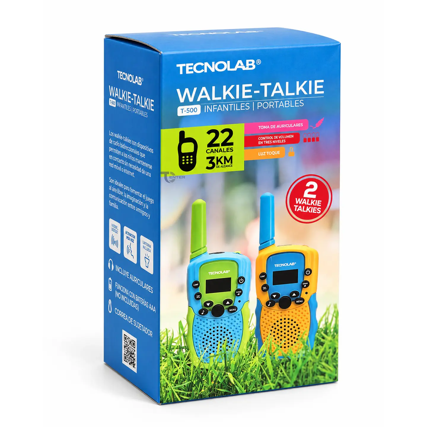 Set 2 Walkie Talkie Niños Tecnolab TL-769 Colores 5
