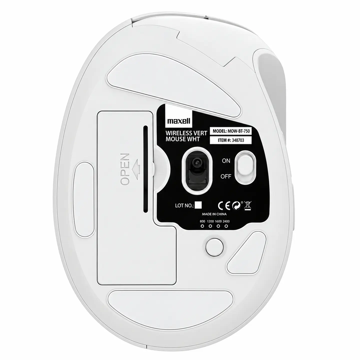 Mouse Vertical Maxell MOWLBT-750 Bluetooth 2400 DPI Blanco 5