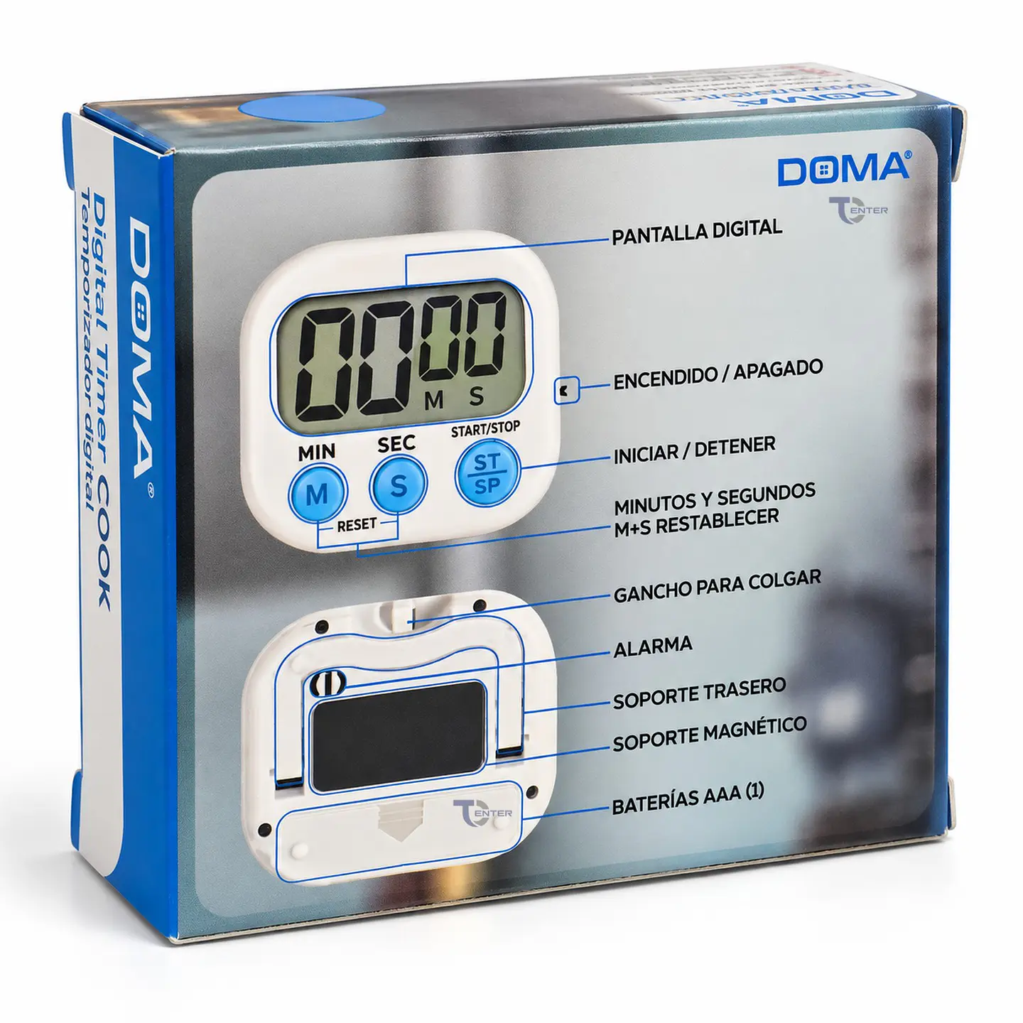 Temporizador Digital de Cocina Doma DM0050BL Azul 6