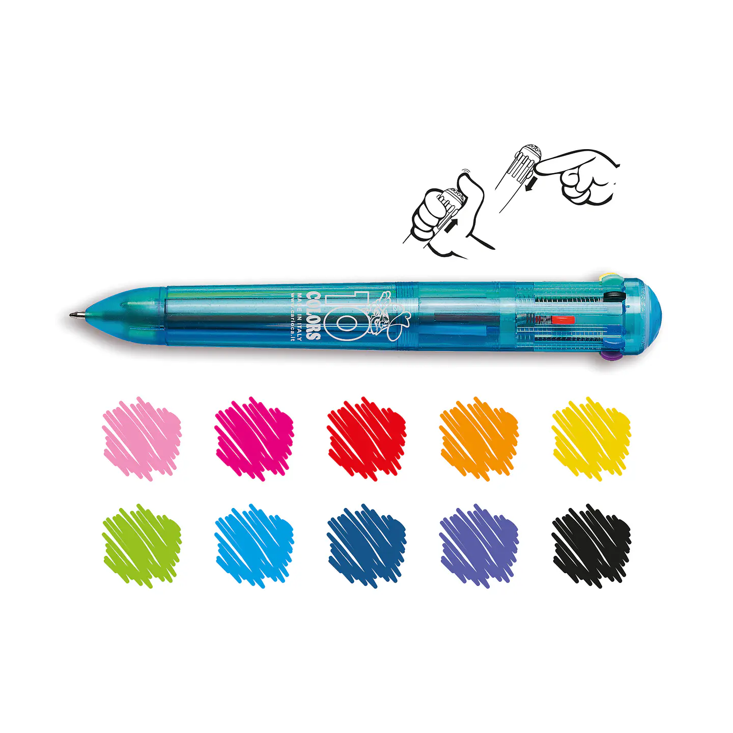 Bolígrafo Carioca 10 Colores en Un Solo Cuerpo 1