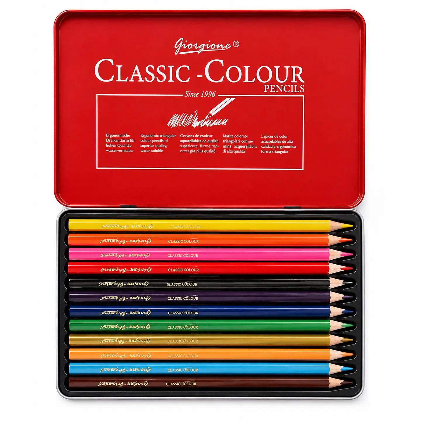 12 Lápices de Colores Giorgione Classic-Colour Caja Metálica 2
