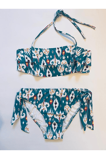 Ikat Verde - Bikini Volante