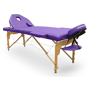 Portable wooden table PRO 186 x 66 cm + Backrest PLUS - Purple