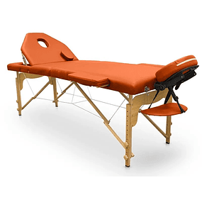 Portable wooden table PRO 186 x 66 cm + Backrest PLUS - Orange