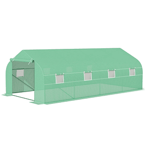 Tunnel Style Greenhouse 600x300x200cm - Green
