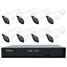 Kit Grabador de Video Vigilancia Sricam NVS005 + 8 cámaras SH034B