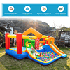 Castillo Hinchable con 2 Toboganes 2 Trampolines y Piscina para Niños Mayores de 3 Años Incluye Inflador y Bolsa de Transporte para Interior Exterior 380x370x230cm Multicolor