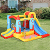 Castillo Hinchable con 2 Toboganes Trampolín y Piscina para Niños Mayores de 3 años con Inflador y Bolsa de Transporte para Interior Exterior 330x265x185cm Multicolor