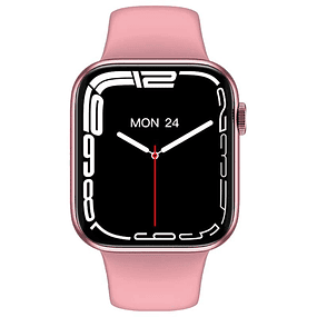 IWO HW37 Correa deportiva plateada / gris - Reloj inteligente - rosa