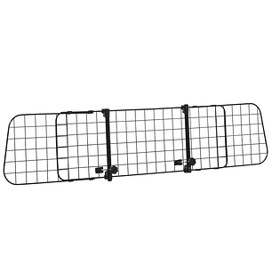 Grade de Segurança de Carro para Cães Extensível Universal Grade de Segurança para Cães com Largura Ajustável 91-152x30cm Preto