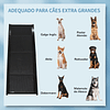 Rampa Dobrável para Cães com Superfície Antiderrapante Alça e Gancho Carga Máxima 60 kg 158x43,5x2,5 cm Preto