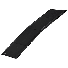 Folding Dog Ramp with Non-Slip Surface Handle and Hook Maximum Load 60 kg 158x43.5x2.5 cm Black