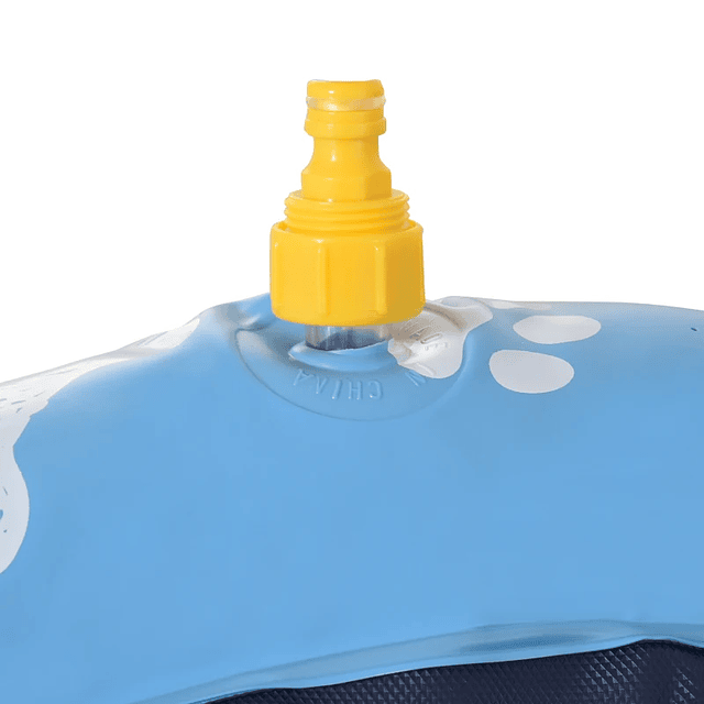 Splash Pad Colchoneta Acuática con Pulverizador Ø150 cm Colchoneta Antisalpicaduras Piscina Portátil para Perros Azul