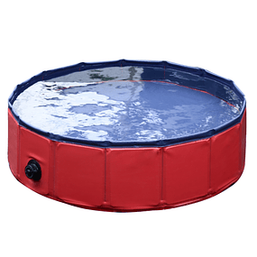 Collapsible Pool for Dogs Ø80x20 cm Portable Bathtub for Pets Non-slip PVC Multipurpose