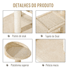 Árbol rascador para gatos con plataforma de cama de poste con manta de terciopelo de sisal 50x50x100 cm beige