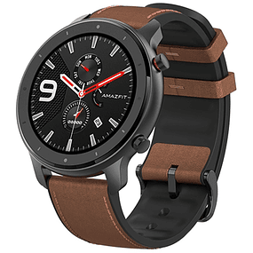 Amazfit GTR 47mm - Smart watch - Leather + Black