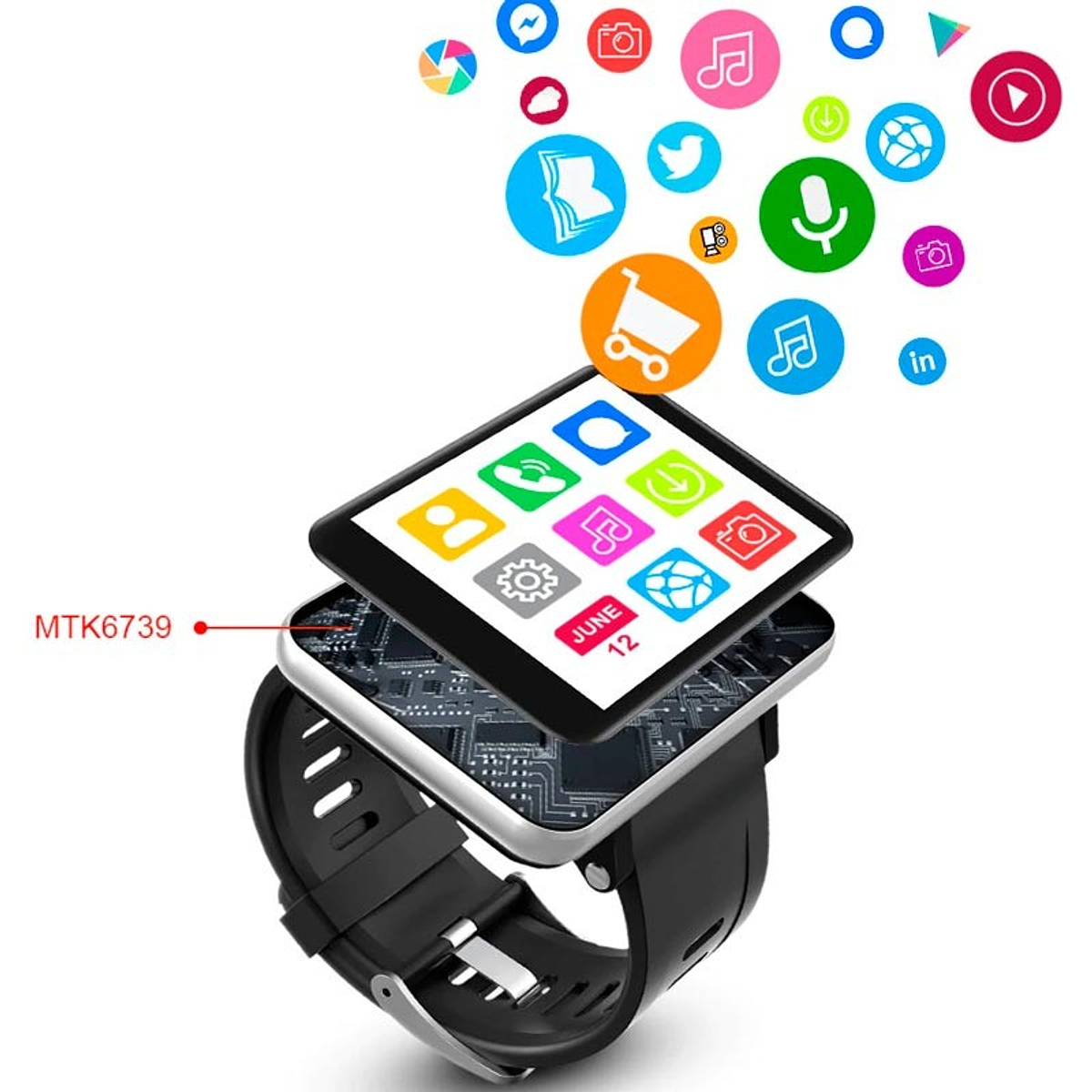 LEMFO LEM T 1GB/16GB - Smartwatch 4G - Smart watch